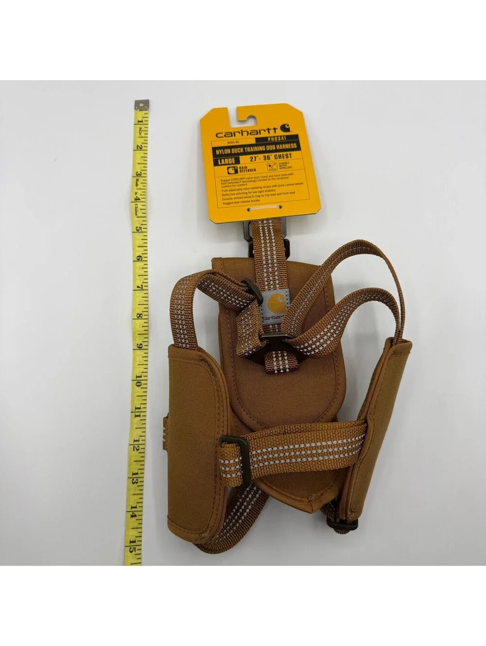 Carhartt Nylon Duck Training Dog Harness Brown Large 27